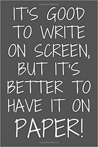 IT'S GOOD TO WRITE ON SCREEN, BUT IT'S BETTER TO HAVE IT ON PAPER! Notebook: Lined Notebook / Journal Gift 120 Pages 6x9 inches Soft Cover Matte finish: Quotes, GB: 9798643987864: Amazon.com: Books Quotes For Notebook Covers, Finish Quotes, Horror Literature, Book Cover Page, Paper Notebook, Suzanne Collins, Cool Notebooks, Notebook Journal, Lined Notebook