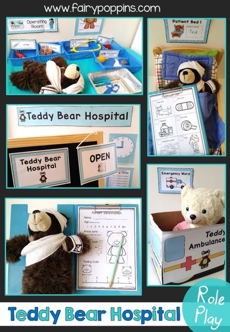 Counting Bear Activities - Fairy Poppins Hospital Activities, Teddy Bear Hospital, Ambulance Craft, Fairy Poppins, Toys Topic, Doctor Role Play, Counting Bears, Dramatic Play Printables, Community Helpers Theme