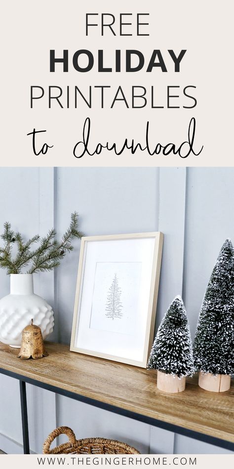 Minimalist Christmas Printables Free, Simple Christmas Prints, Diy Christmas Artwork, Free Christmas Art Printables, Christmas Tree Printable Free, Free Xmas Printables, Free Printable Christmas Wall Art, Christmas Frames Printable, Free Christmas Tree Printables