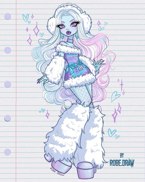 ❄️ A B B E Y ❄️ . artwork by @robe.draw . . . #drawing #draw #monsterhigh #monsterhighart #monsterhighdolls #snowman #monster… | Instagram Abbey Bominable, Arte Pin Up, Arte Monster High, الفن الرقمي, Monster High Pictures, Personajes Monster High, Monster High Art, Monster High Characters, High Art