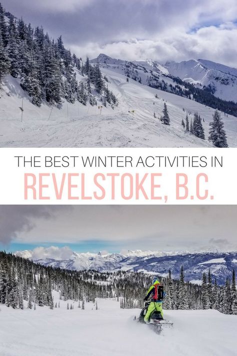 Snowmobiling, heli-skiing, sipping local spirits and relaxing in the hot tub at Revelstoke Mountain Resort are just a few of the fun things to do in #Revelstoke, #Canada during winter.    #Travel | #BC | #Mountains | #Skiing | #Ski Bc Mountains, Travel Bc, Toronto Canada Travel, Mountains Skiing, Revelstoke Bc, Heli Skiing, Winter Travel Destinations, Canada Travel Guide, About Canada