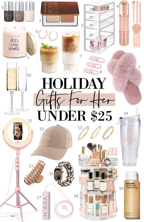 2021 Gift Guide (For Everyone On Your List) - Mash Elle Cheap Gifts For Best Friends, Christmas Gift Under $25, Best Amazon Finds Under $25, Pink Gifts For Women, Affordable Gifts For Friends, Best Gifts For Friends Women, Best Gifts Under $25, Gifts For Her Under $25, Amazon Gift Guide For Her