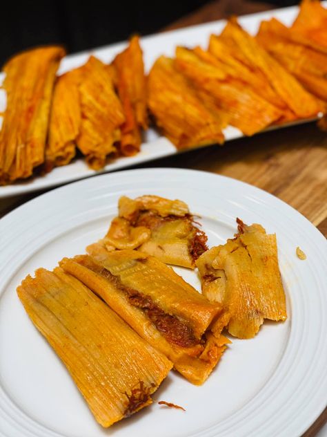 Chile Colorado Tamales - Easy DIY Recipes Tamale Masa Recipe, Colorado Sauce, Authentic Tamales Recipe, Tamale Sauce, Easy Tamales Recipe, Authentic Cajun Recipes, Tamales Recipe Pork, Masa Recipes, Masa For Tamales