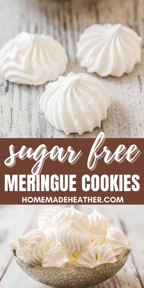 Healthy Meringue Cookies, Keto Meringue Recipe, Low Cal Meringue Cookies, Healthy Keto Cookies, Carnivore Meringue, Sugar Free Divinity Recipe, Keto Merengue, Gluten And Sugar Free Cookies, Low Calorie Meringue Cookies