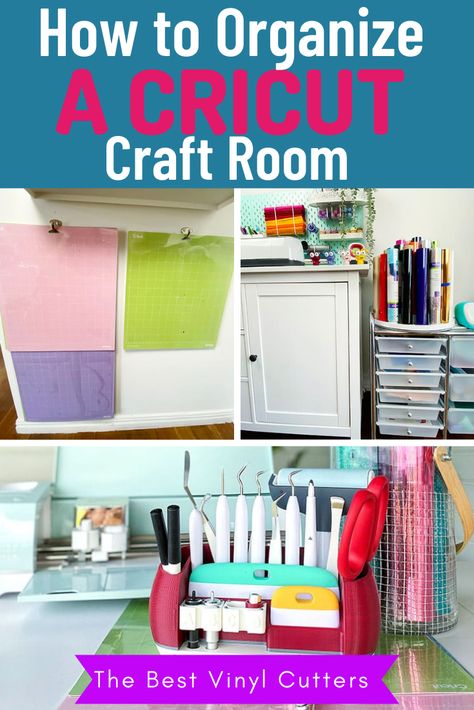 Cricket Organization Storage Ideas, Cricut Mat Storage Ideas, Scrap Vinyl Storage Ideas, Vynil Storage Ideas Diy, Cricut Craft Organization, Cricut Storage Ideas Organizing, Cricut Mat Storage, Vinyl Holder Ideas, Craft Room Paint Colors Inspiration