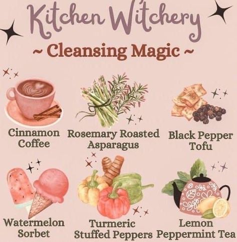 Witchy Knowledge, Cleansing Foods, Witch Recipes, Goth Cottage, Witchy Friends, Witchy Kitchen, Kitchen Witch Recipes, Witch Rituals, Spiritual Things