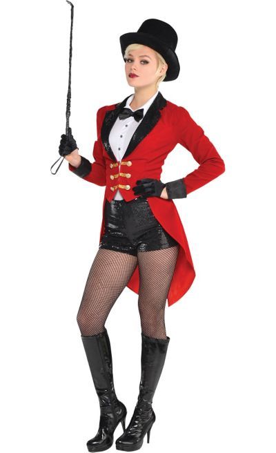 Circus Costumes Women, Ring Leader Costume, Circus Ringmaster Costume, Scary Clown Costume, Magician Costume, Circus Ringmaster, Ringmaster Costume, Party City Costumes, Circus Outfits