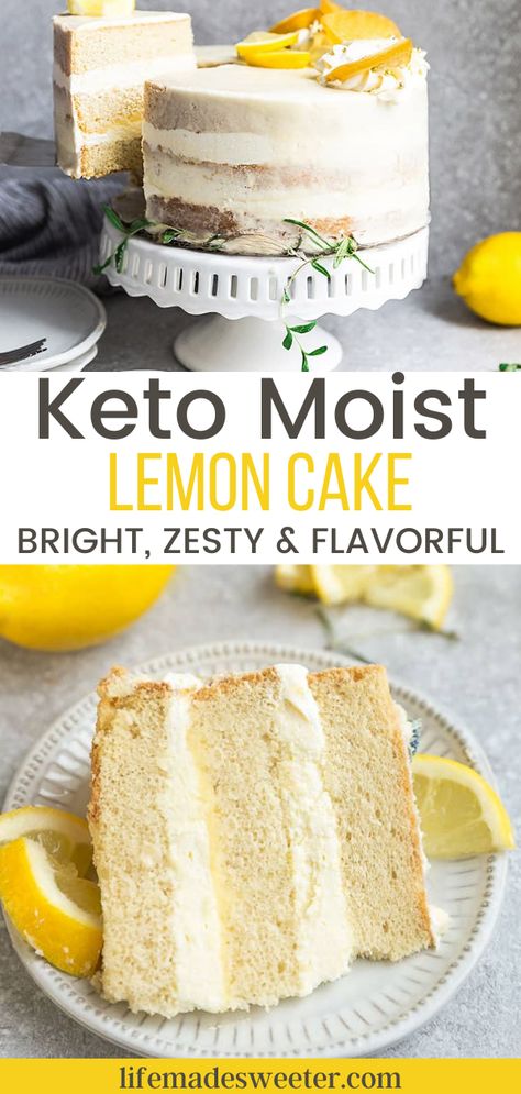 Best Keto Cake, Low Carb Lemon Cake, Keto Lemon Tiramisu, Keto Lemon Dessert Recipes, Keto Italian Dessert Recipes, Keto Lemon Cake Recipes, Lemon Keto Dessert, Low Sugar Lemon Desserts, Low Calorie Lemon Cake