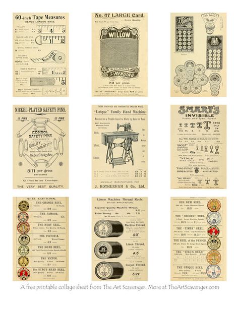 Vintage Sewing Ephemera, Sewing Ephemera Free Printables, Sewing Printables Free Vintage, Vintage Sewing Ephemera Free Printables, Journal Materials Printable, Sewing Printables Free, Free Vintage Printables Ephemera, Ephemera Free Printables, Sewing Ephemera