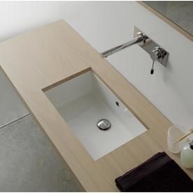 Nameeks Miky White Ceramic Undermount Rectangular Bathroom Sink With Overflow Drain Sca 8091-0H Countertop Choices, Wall Mounted Bathroom Sinks, Ceramic Bathroom Sink, Rectangular Sink Bathroom, White Faucet, Counter Basin, Ceramic Undermount Sink, Modern Bathroom Sink, Undermount Bathroom Sink