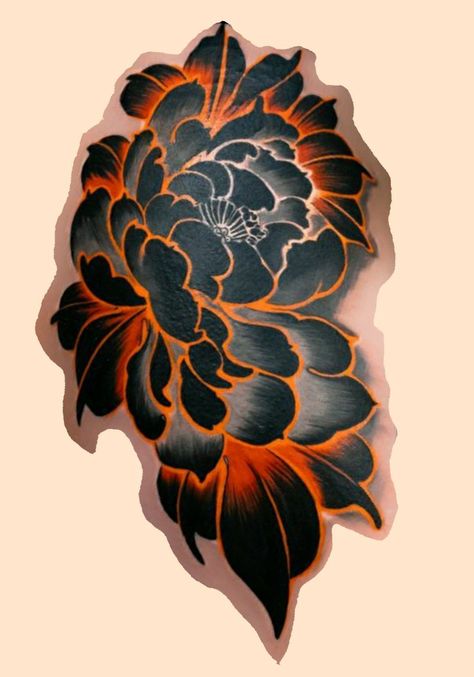 Traditional Chrysanthemum Tattoo Design, Japanese Peony Tattoo, Forearm Cover Up Tattoos, Flower Tattoo Stencils, Coverup Tattoo, Japanese Flower Tattoo, Black Tattoo Cover Up, Peony Tattoo, Chrysanthemum Tattoo