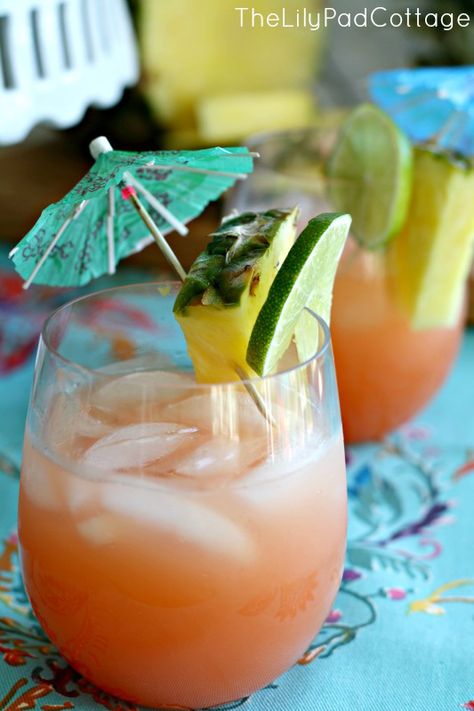 Rum Punch Recipe Luau Recipes, Rum Punch Recipe, Pineapple Juice Recipes, Lilypad Cottage, Rum Punch Recipes, Alcoholic Punch, Drink Syrups, Punch Recipe, Rum Punch