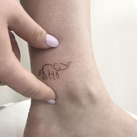 Minimalist Elephant Tattoo, Simple Elephant Tattoo, Tiny Elephant Tattoo, 16 Tattoo, Elephant Tattoo Design, Petite Tattoos, Small Elephant, Wrist Tattoos For Women, Tiny Tattoo