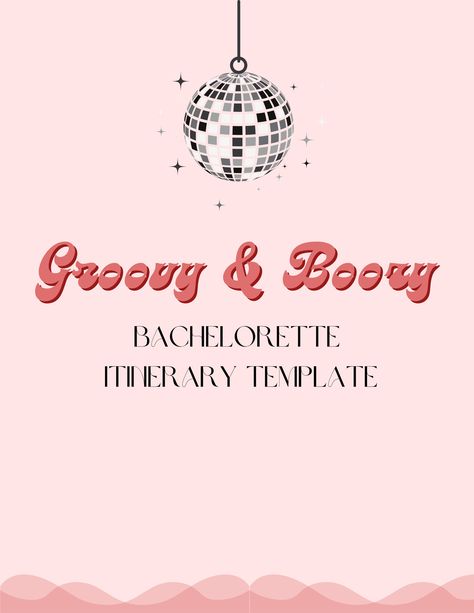 Groovy & Boozy Bachelorette Itinerary Template by DesignsbyEpanoui on Etsy Groovy And Boozy Bachelorette, Groovy And Boozy, Groovy Bachelorette, Bachelorette Itinerary, Bachelorette Ideas, Bachelorette Themes, Itinerary Template, Bachelorette Party Themes, Daily Motivation