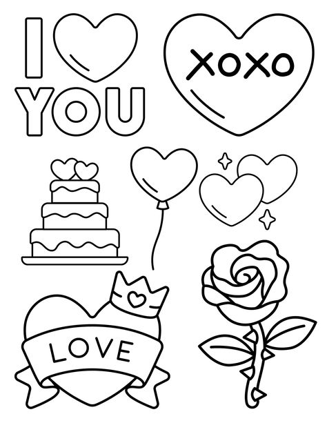 I Love You Coloring Pages Mental Health Coloring Pages, Health Coloring Pages, Valentines Day Coloring Page, Valentine Coloring Pages, Love Coloring Pages, Words Coloring Book, Valentines Day Coloring, Swear Word, Valentine Coloring