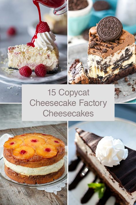 Copycat Cheesecake Factory Recipes, Cat Desserts, Cheesecake Factory Copycat Recipes, Copycat Desserts, Copycat Recipes Desserts, Cheesecake Factory Restaurant, Cream Deserts, Cheesecake Chocolate Cake, U Can Do It