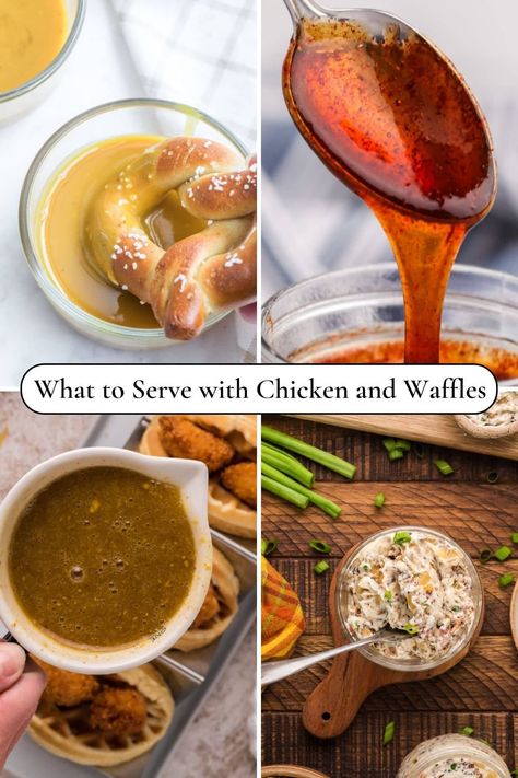 Chicken And Waffles Recipe Sauce, Chicken And Waffle Sauce, What To Serve With Chicken And Waffles, Chicken And Waffles Brunch Set Up, Chicken And Waffles Sauce, Sauce For Chicken And Waffles, Healthy Sides For Chicken, Best Sauce For Chicken, Homemade Chicken Fried Rice