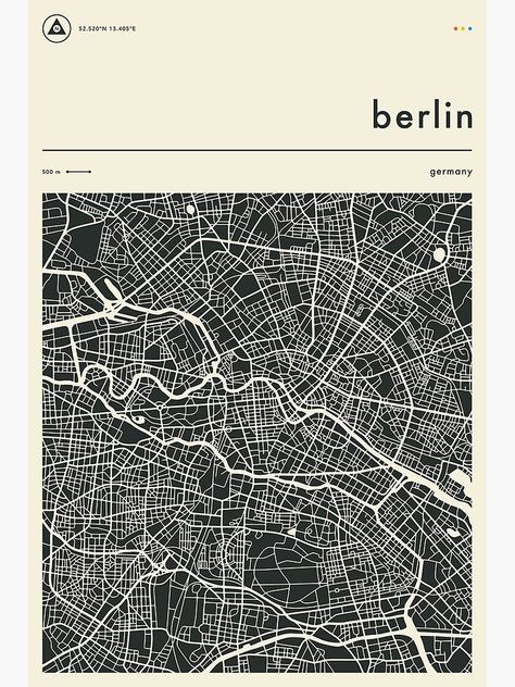 Berlin Germany City, Berlin Map, Germany City, Berlin Photos, Street Map Art, Gfx Design, Jazzberry Blue, Berlin Art, Poster City