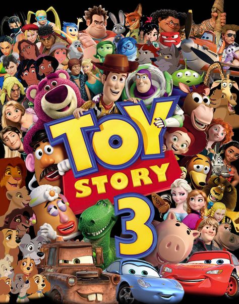 Disney and Others meets Toy Story 3 - Cover by Jannodisney Toy Story 3 Movie, Joan Cusack, Tim Allen, Toy Story 3, 3 Movie, Movie Review, Tom Hanks, Toy Story, Movie Poster