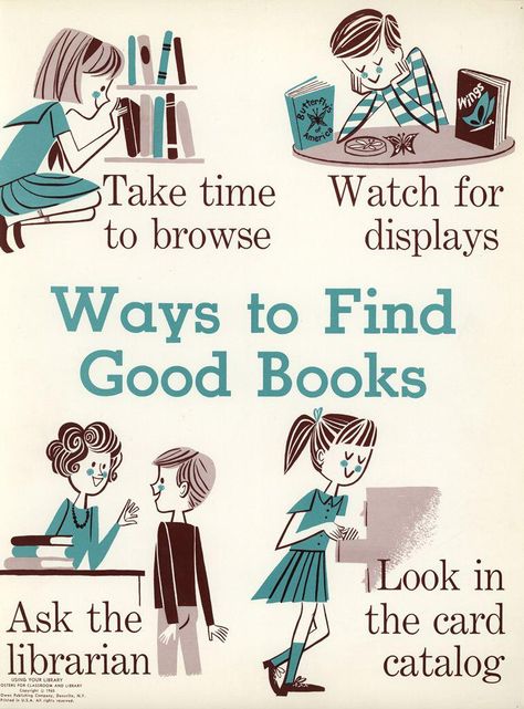 Midcentury posters instructing children in the use of the library. Library Poster, Posters For Classroom, Library Humor, Library Week, Library Posters, Library Book Displays, Reading Posters, Library Pictures, Teaching Posters