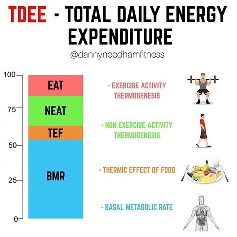 TOTAL DAILY ENERGY EXPENDITURE 🔥 . Okay to put it simply, this is the amount of energy / calories you burn on a given day. Each day is going to be different dependent on various factors! And I will explain each below! 👇🏼👇🏼 . ▪️BMR - basal metabolic rate. So this is the amount of calories you would burn if you got out of bed or not! 👍🏼 We all require a certain amount of energy just for our bodies to perform their normal bodily functions! The bigger you are, the higher the BMR. Quite surpri Neat Non Exercise Activity, Non Exercise Activity Thermogenesis, Unilateral Exercises, Fitness Knowledge, I Need Motivation, Basal Metabolic Rate, Caloric Deficit, Exercise Activities, Key To Losing Weight