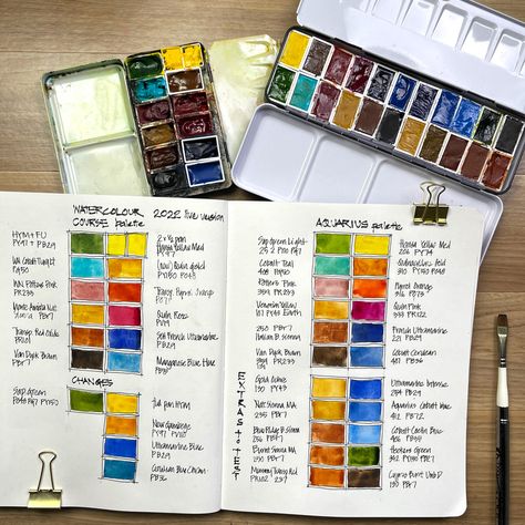 New watercolour palettes - Liz Steel : Liz Steel Watercolor Pallet, Liz Steel, Travel Art Kit, Mixing Colors, Watercolor Mixing, Watercolor Tips, Watercolor Palette, Steel Art, Watercolor Art Lessons