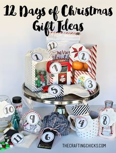 12 Days of Christmas Gift Ideas and printable 12 Days Of Xmas, Christmas Ideas Gifts, Inexpensive Christmas, Super Saturday, Teachers Gifts, 25 Days Of Christmas, 12 December, Twelve Days Of Christmas, Christmas Printable