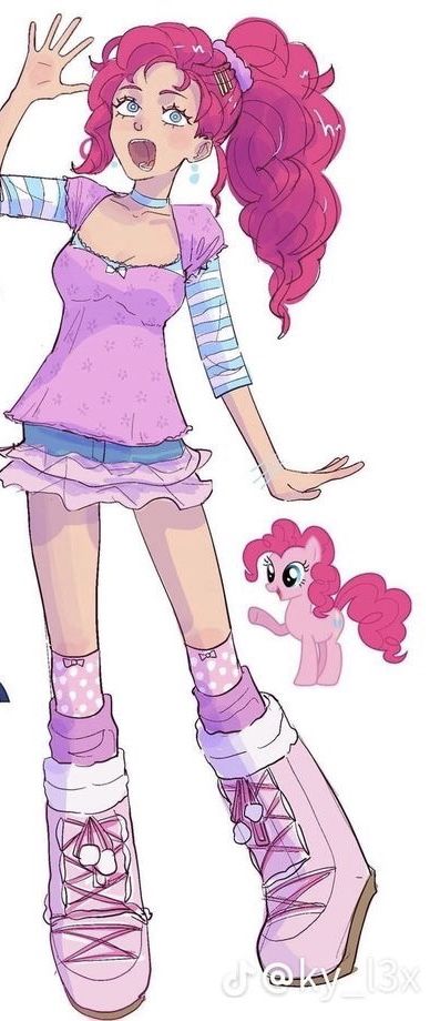 Pinkie Pie As A Human, Pinkie Pie Cosplay Ideas, Pinkie Pie Inspired Outfit, Pinky Pie Human, Pinkie Pie Human Fanart, Pinkie Pie Fanart, Pinkie Pie Costume, Infection Au, Pinkie Pie Cosplay