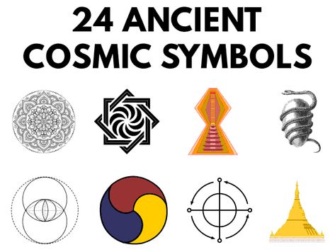 24 Ancient Cosmic Symbols from Around the World Ancient Symbols Of Power, Cosmic Symbols, Symbol Of Creation, Aum Symbol, Cosmic Egg, Feminine Symbols, Tree Of Life Symbol, Empath Protection, Protection Symbols