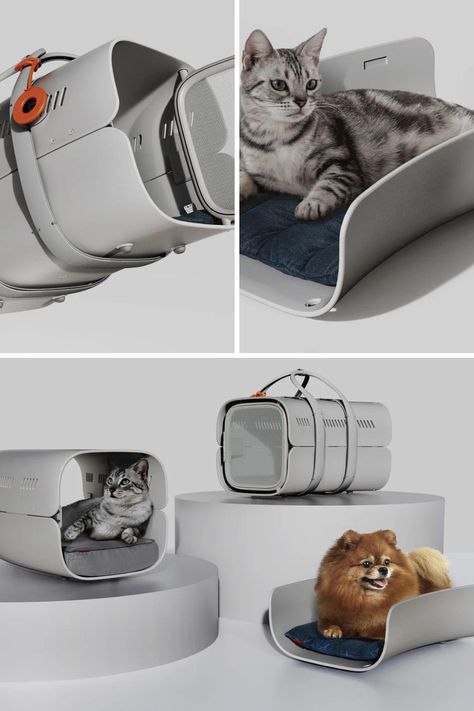 Cool Pet Products, Pet Accessories Ideas, Pet Products Design, Pets Furniture Design, Pet Design, Pet Products, Luxury Pet Carrier, Dog Den, Cat Travel Carrier