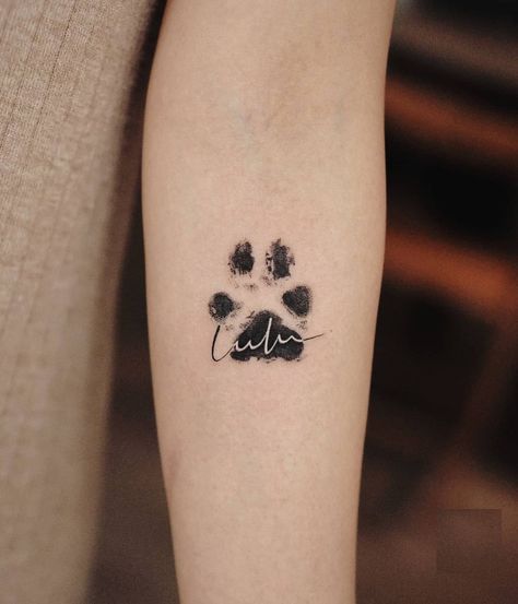 Cat Print Tattoo, Cat Paw Print Tattoo, Dog Pawprint Tattoo, Cat Paw Tattoos, Tatoo Dog, Dog Print Tattoo, Dog Memorial Tattoos, Pawprint Tattoo, Dog Paw Tattoo