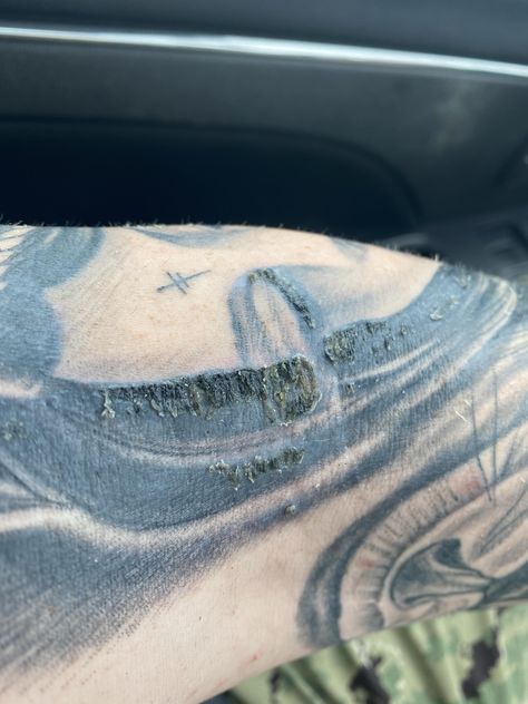 Scabbing in the ditch! What to do. Not sure if this is infected or not! #tattoos #tattoo #beauty Tattoo Scabbing, Trending Tattoos, Prison Tattoos, Medical Questions, R Tattoo, Best Artist, Flash Tattoo, Tattoo Photos, The Magicians