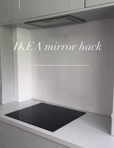 A DIY fan has taken to Instagram to show off her ‘good idea’ splashback hack, but not everyone is convinced.  The digital creator, known on Instagram as ‘Mrs L Home’ is currently renovating a 1970s home and posts all things home interior and lifestyle. Mrs L and her now-fiancé bought their first home at the […] Kitchen Mirror Backsplash Ideas, Diy Mirror Backsplash, White Kitchen Mirror Splashback, Mirrored Kitchen Splashback, Kitchen Splashback Mirror, Bathroom Splashback Ideas, Diy Splashback, Mirrored Backsplash Kitchen, Hob Splashback Ideas