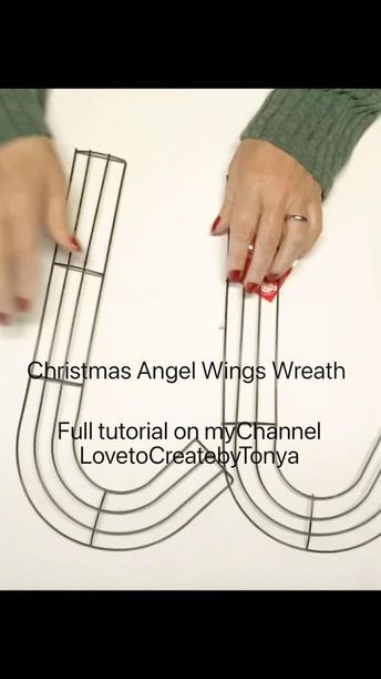 Budget Friendly Christmas DIY Diy Headstone, Angel Wings Wreath, Angel Wing Crafts, Cross Wreath Diy, Headstones Decorations, Angel Wings Decor, Diy Angel Wings, Christmas Bows Diy, Deco Mesh Wreaths Tutorials