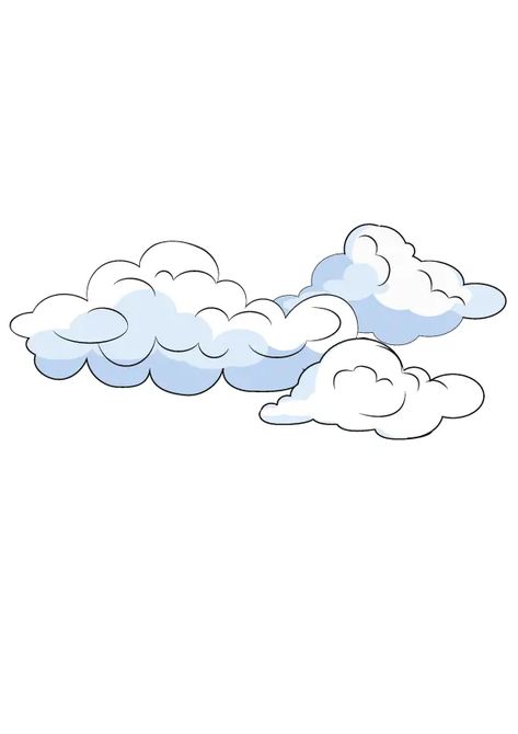 Aesthetic Cloud Drawing, Clouds Drawing Aesthetic, Draw Clouds Step By Step, Sky Drawing Clouds, Clouds Aesthetic Drawing, Clouds Doodle, How To Draw Clouds, Draw Clouds, Cloud Watching