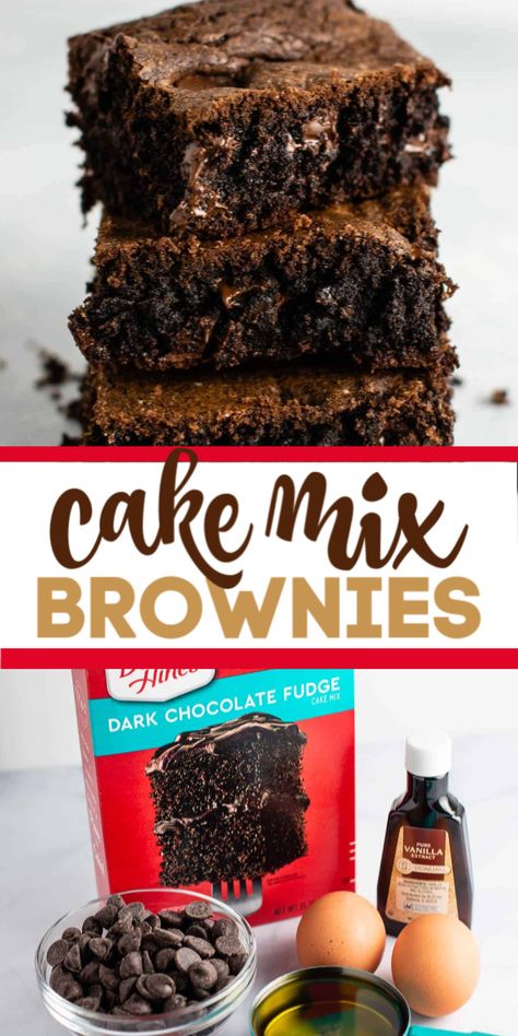 Cake Mix Uses Ideas, Chocolate Cake And Brownie Mix Recipe, Boxed Cake Mix Brownies, Chocolate Cake Mix Bars Recipes, How To Make Brownies Out Of Box Cake, Make Brownies From Cake Mix Boxes, Chocolate Fudge Box Cake Mix Recipes, Brownies Out Of Box Cake, Cake Mix And Brownie Mix Together