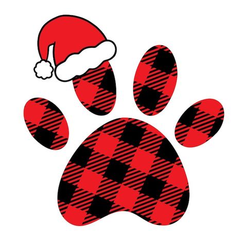 Paw print with buffalo plaid pattern. ha... | Premium Vector #Freepik #vector #christmas-symbols #christmas-art #dog-pattern #christmas-decor Paw Print Crafts, Merry Christmas Illustration, Christmas Symbols, Christmas Wallpaper Iphone Cute, Handpainted Christmas Ornaments, Miss My Dog, Merry Woofmas, Buffalo Plaid Pattern, Vector Christmas