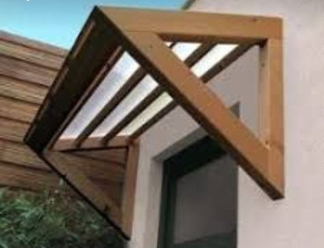 Front Door Awning, Door Overhang, Diy Awning, House Awnings, Door Awnings, Door Canopy, Patio Canopy, Window Awnings, Easy Wood Projects