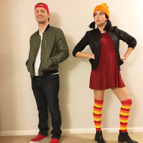 Easy 90s couple Halloween costume. Recess TJ & Spinelli. DIY. Ashley Spinelli Costume, Tj And Spinelli Costume, Recess Halloween Costumes, Diy 90s Costume, Recess Costumes, Couple Costumes Easy, Spinelli Costume, 90s Couples Costumes, Last Minute Halloween Costumes Couples