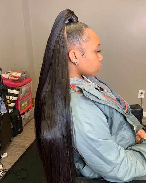 Half Up Half Down Quick Weave Straight, Half Up Half Down Hairstyles Straight, Straight Half Up Half Down, Half Up Half Down Sew In, Half Up Half Down Straight Hair, Half Up Half Down Quickweave, Weave Ponytail Hairstyles, Hairstyles Pictures, Pony Tails