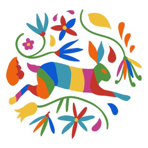 Otomi style rabbit #AD , #Sponsored, #ad, #rabbit, #style, #Otomi Otomi Pattern, Latin American Folk Art, Otomi Art, Mexican Embroidery Designs, Scandinavian Blue, Mexican Otomi, Rabbit Png, Otomi Embroidery, Painted Pots Diy