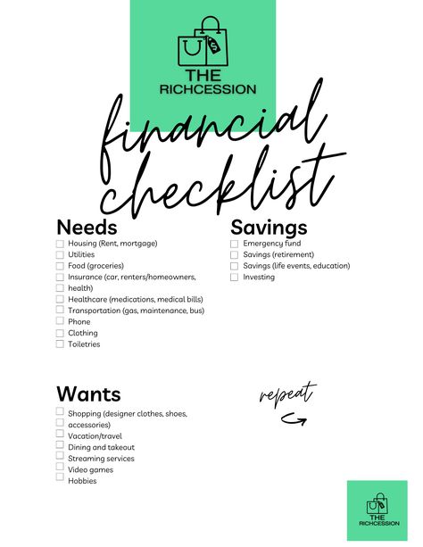 Personal Finance Checklist, Financial Health Checklist, Financial Binder, Bills Checklist, Financial Checklist, Financial Planning Printables, Saving Methods, Money Saving Methods, Budget Categories