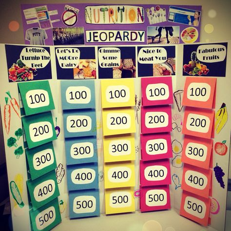 Jeopardy game I made for the Healthy U Fair this year! Games For Health Fair, Health Fair Ideas Activities, Health Fair Activities, Health Fair Booth Ideas Display, Nutrition Games For Kids, Health Jeopardy, Job Fair Booth Ideas, Health Fair Booth Ideas, Health Fair Ideas