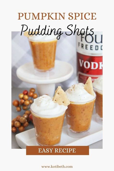 Pudding Shots With Vodka, Pumpkin Pudding Shots, Halloween Pudding Shots, Pumpkin Pie Pudding Shots, Shots With Vodka, Halloween Pudding, Pumpkin Spice Pudding, Pumpkin Pie Pudding, Jello Pudding Shots