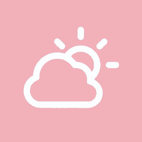 Aesthetic Icons For Apps Pink Phone, Pink Icons For Apps, Weather Logo, Pink Wallpaper Ipad, Iphone Logo, App Store Icon, Weather Icon, Zestaw Ikon, Karakter Sanrio