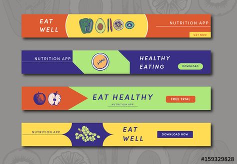 Four Health Leaderboard Health Web Banner Ad Layouts Web Banner Design Layout, Leaderboard Banner, 블로그 디자인, Corporate Website Design, Website Banner Design, Banner Design Layout, Banner Design Inspiration, Banner Ads Design, Web Banners