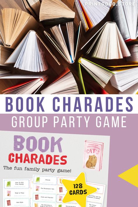 Book Games Adults, Book Themed Party Games, Games For Book Club, Book Themed Games, Book Club Games For Women, Book Party Games, Bookish Games, Book Swap Party, Book Club Games