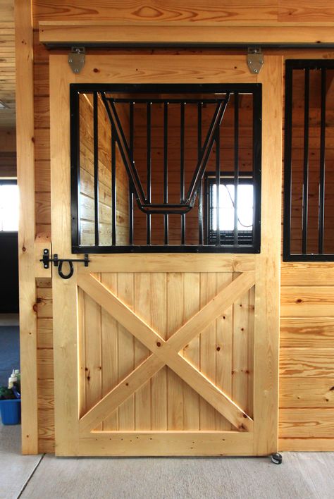 Stall Gates For Horses, Horse Stall Doors Ideas, Stable Doors Horse, Stall Doors For Horses, Horse Stall Doors, Horse Barn Doors, Horse Stalls Doors, Horse Stables Design, Dream Barn Stables