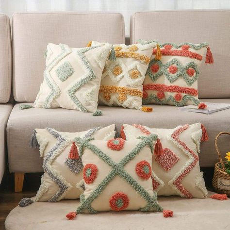 Tufted Cushion, Punch Needle, Cushion Covers, Cushion Cover, Pillow Cover, Decorative Pillows, Couch, Sofa, Pillows