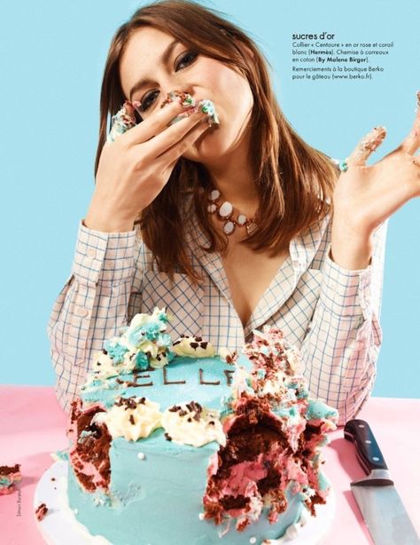 Amber Anderson by Simon Burstall for Elle France Candy Photoshoot, Cake Photoshoot, Food Photoshoot, Party Photoshoot, Alfred Stieglitz, Cake Photography, Shooting Photo, Birthday Photoshoot, Let Them Eat Cake